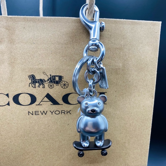 Coach Skateboard Bear Bag Charm Keychain - Picture 1 of 7